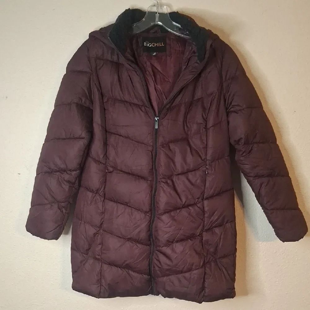 Big Chill Women's Deep Maroon Puffer Jacket size medium